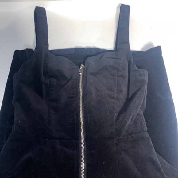 H&M Dresses & Skirts - Black suede zip up dress